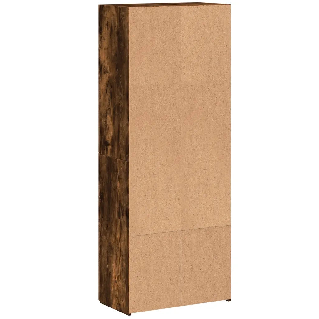 Schedario Rovere Fumo 60x32x153 cm in Truciolato