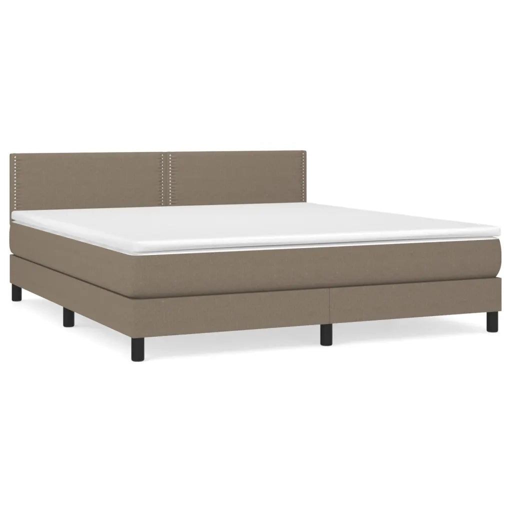 Giroletto a Molle con Materasso Tortora 180x200 cm in Tessuto 3139997