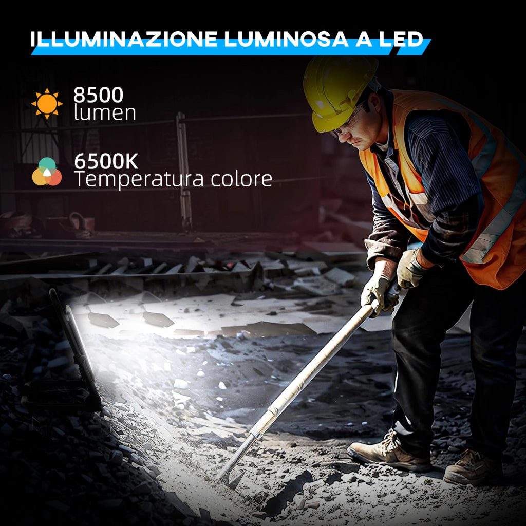 Lampada da Lavoro LED ¨C zephmum ¨C 35x20x32 cm, Nero, Alluminio, Metallo