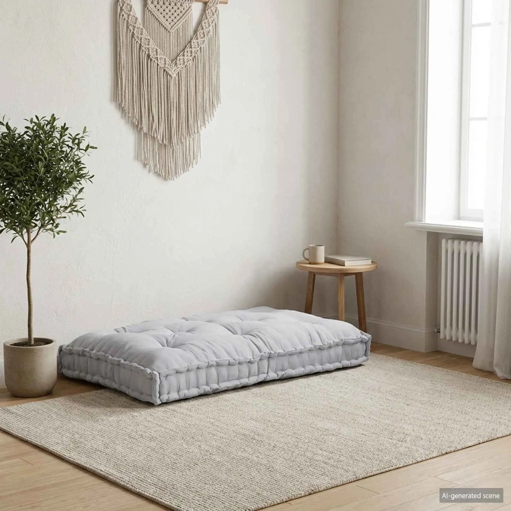 Cuscino per Divano Pallet Grigio 120 x 80 x 12 cm Tessuto 4019100