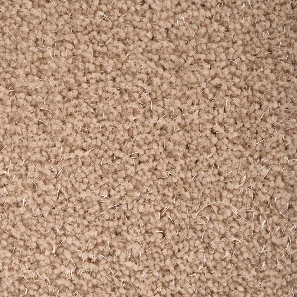 Tappeto in poliestere a pelo lungo tuftato a macchina 200 x 200 cm beige sabbia stile moderno