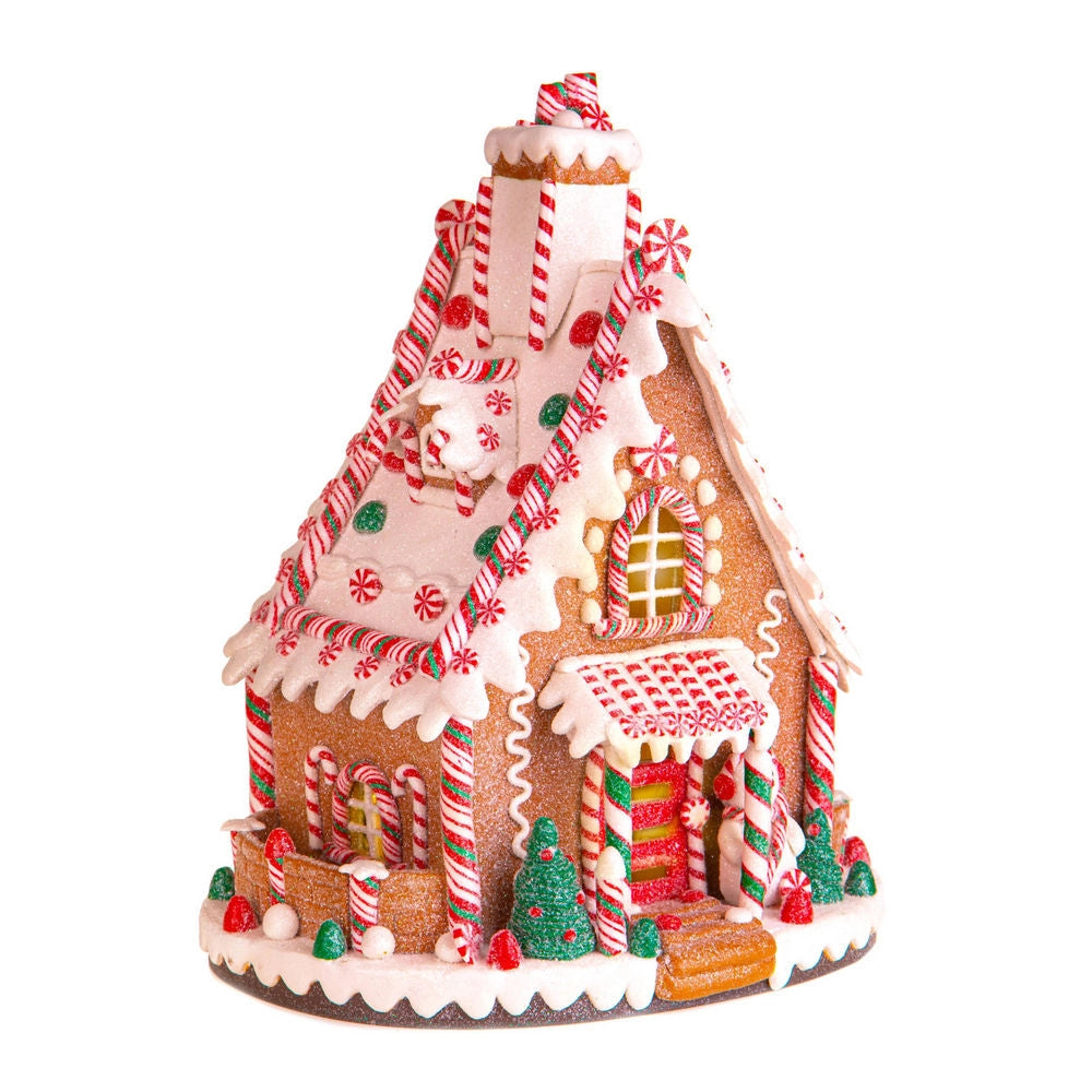Casa Baita Natalizia Dolce Illuminata a Led 31 cm