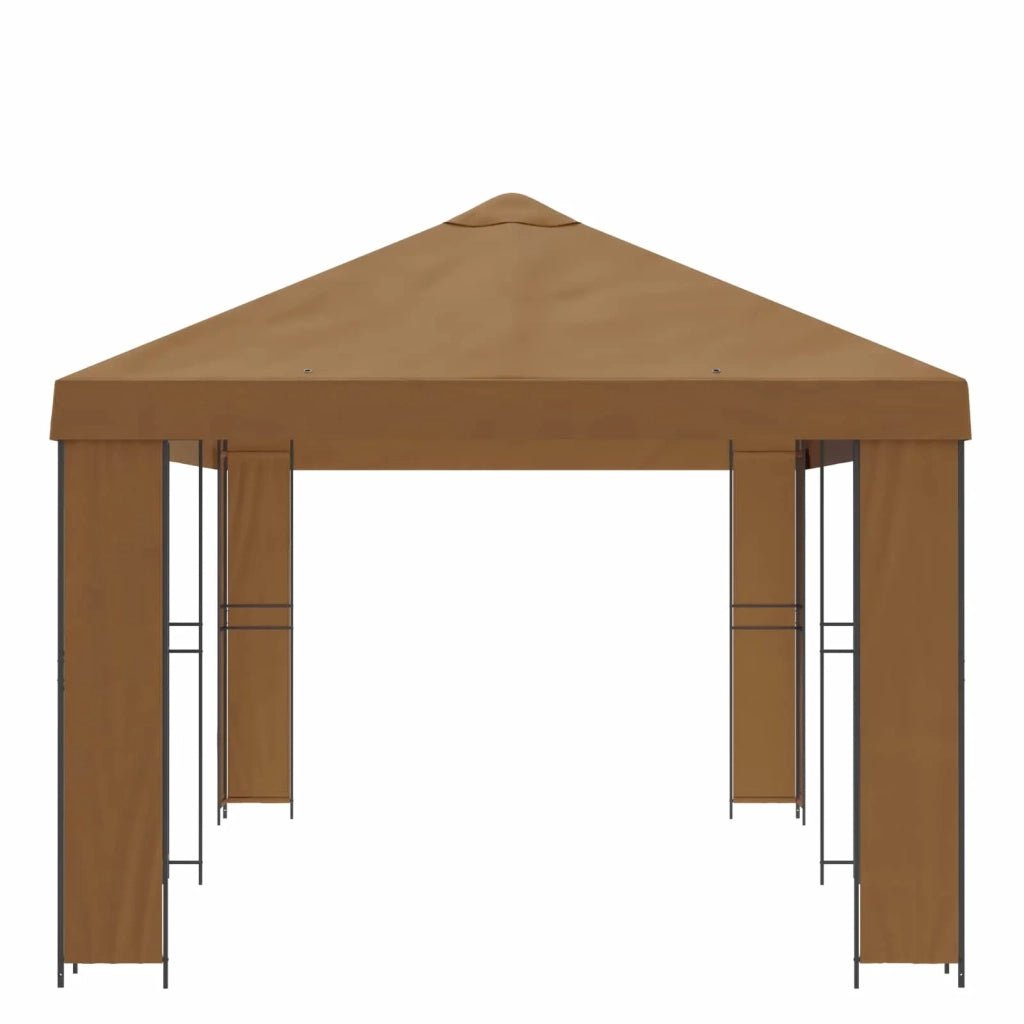 Gazebo da giardino 6 x 3 m Beige Poliestere e Acciaio 190 3376007