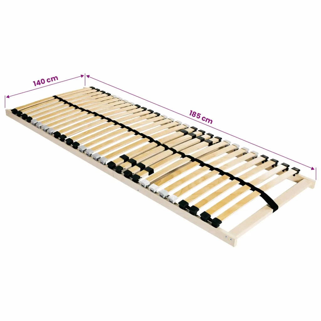 Base a doghe Marrone 140 x 190 cm Legno massello di faggio 42015237