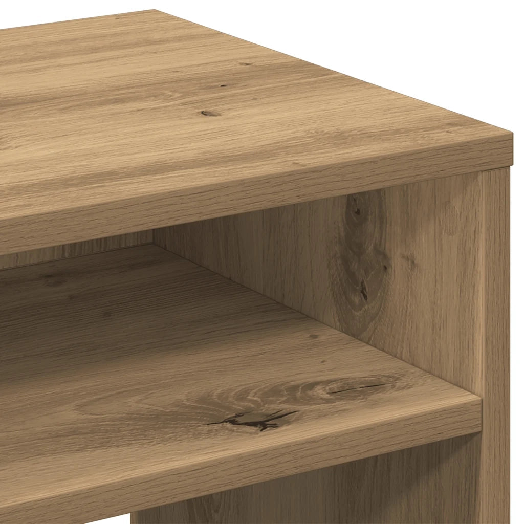 Comodino-Tavolino da notte Rovere Artigianale 40x30x40 cm in Legno Multistrato 739831