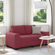 vidaXL Divano a 2 Posti Rosso Vino 120 cm in Tessuto