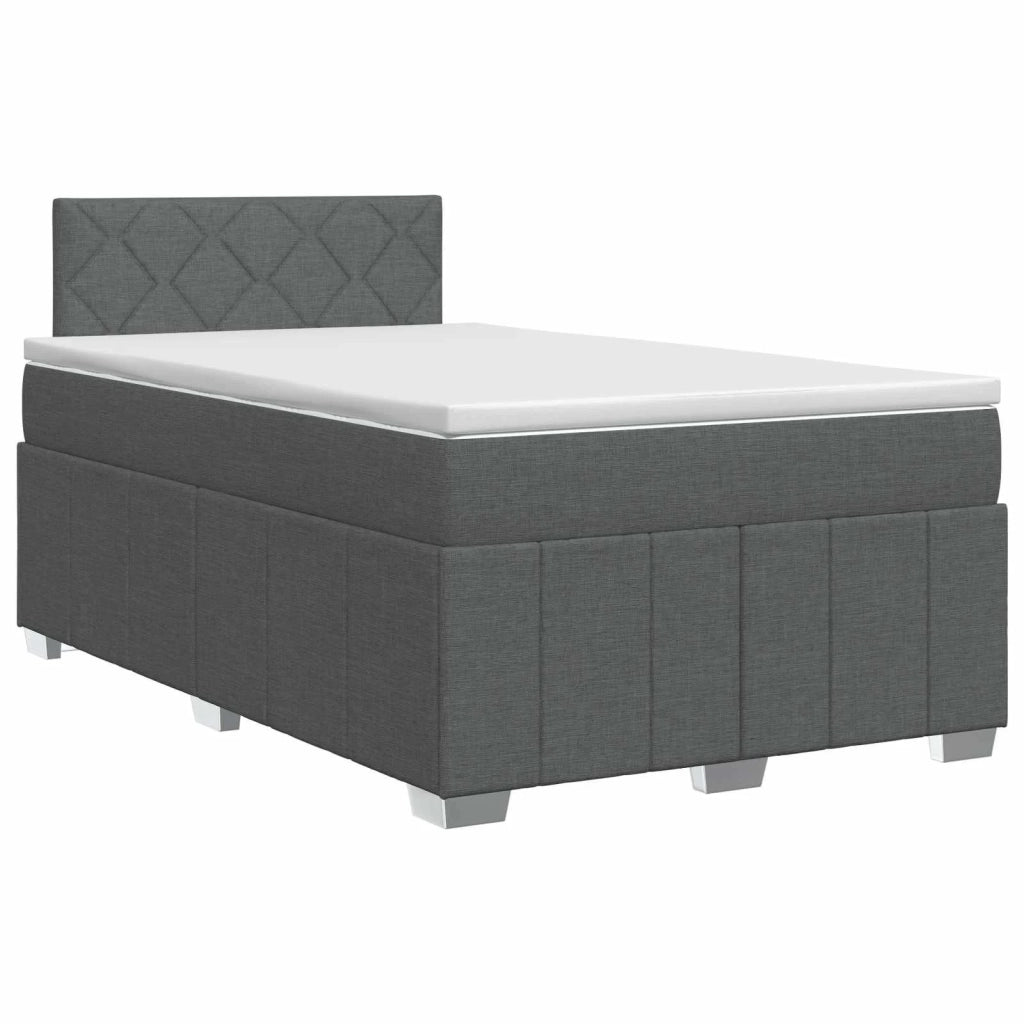 Letto box spring con materasso Grigio Scuro 120 x 200 cm 3451193