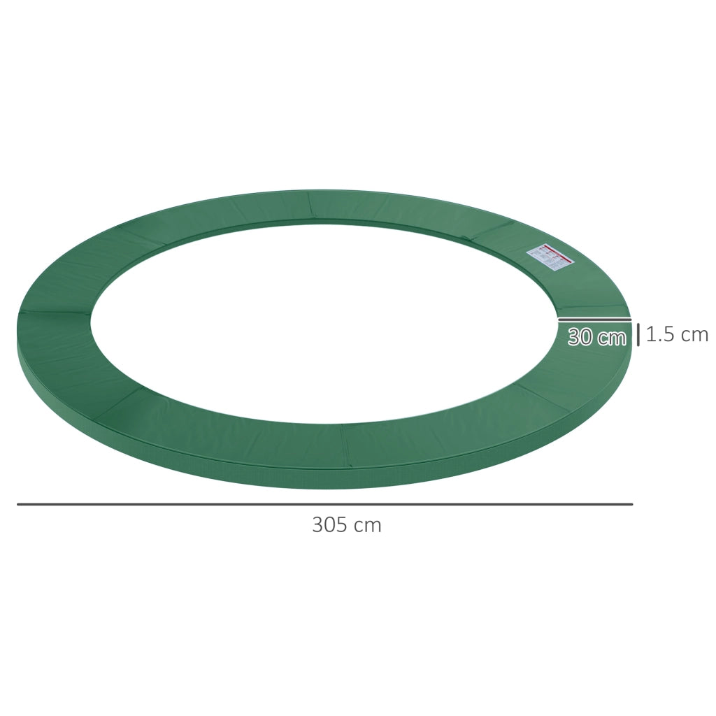 Copertura per Tappeto Elastico Pieghevole e Portatile ¨C zephmum ¨C Plastica PE e Schiuma EPE, Verde, ?305x1.5 cm