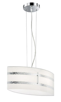 Lampada a Sospensione da Interno Attacco E27 in Metallo Cromo