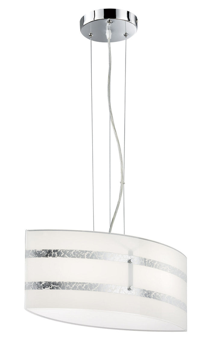 Lampada a Sospensione da Interno Attacco E27 in Metallo Cromo