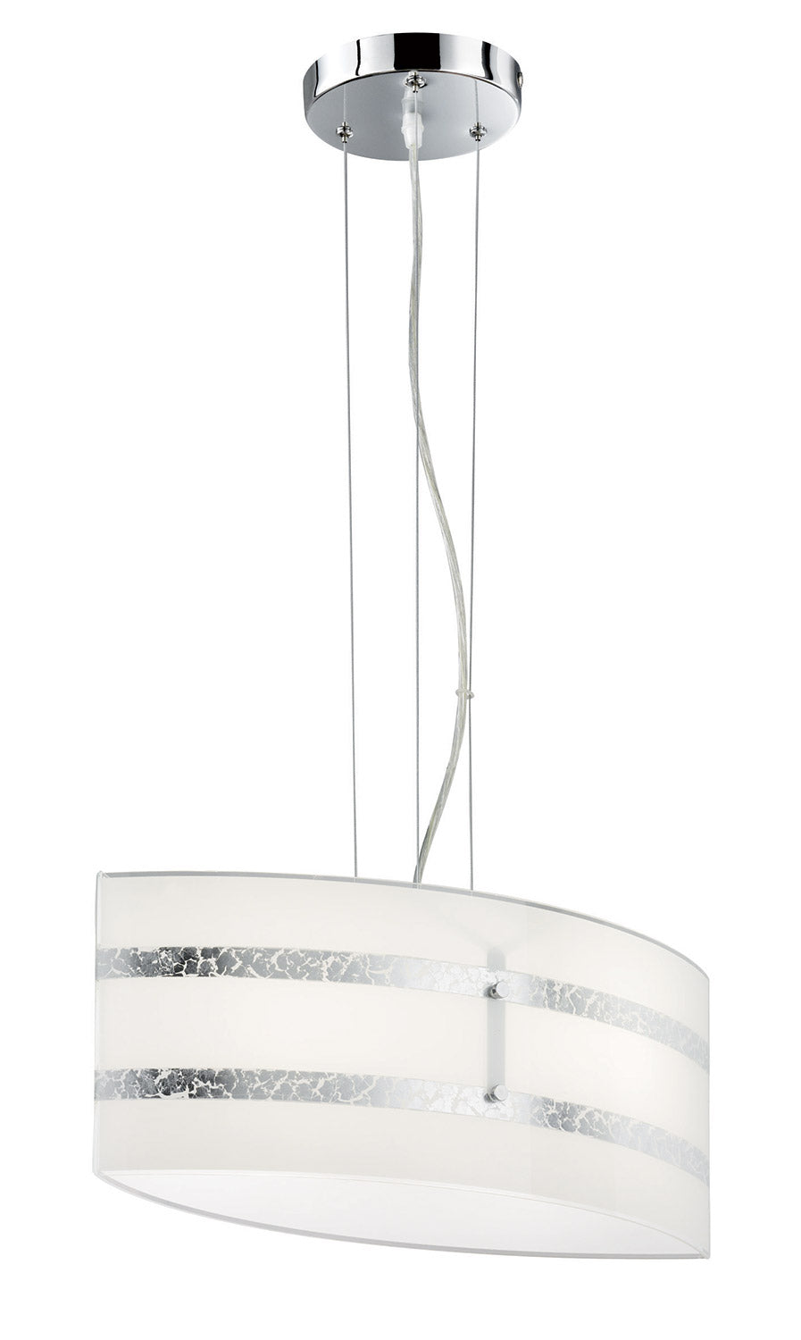 Lampada a Sospensione da Interno Attacco E27 in Metallo Cromo