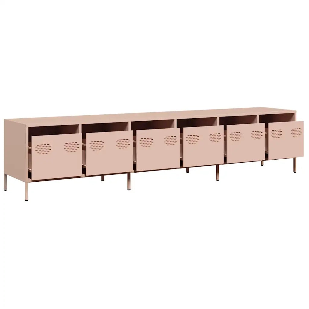 Mobile TV Rosa 202x39x43,5 cm in Acciaio Laminato a Freddo 3307150