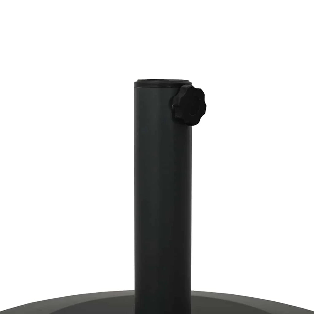 Base per ombrellone rotonda dal design moderno per giardino o patio 48 x 48 x 32 cm acciaio nero 02_0058941