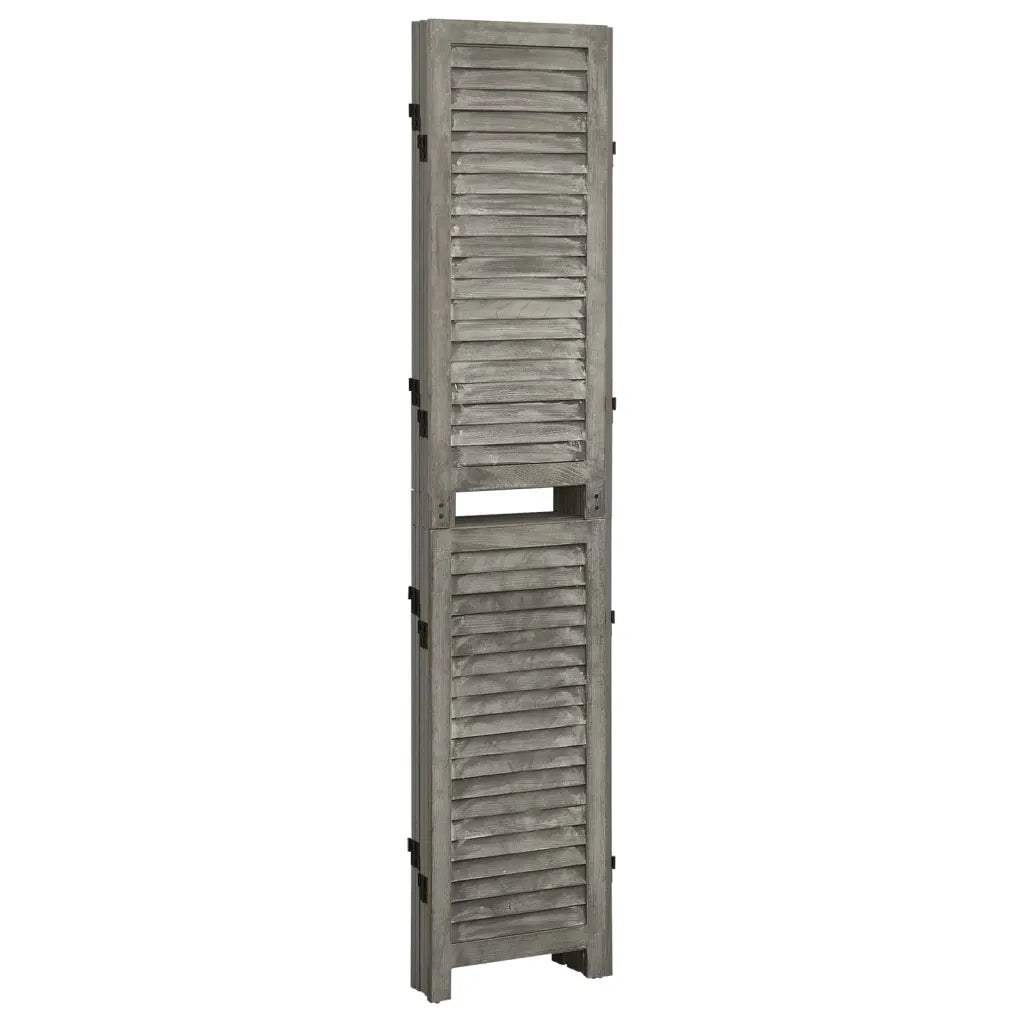 Divisorio a 5 Pannelli Grigio 179x166 cm in Legno Massello cod mxl 61339