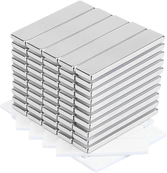 50 pezzi di magneti neodymium extra forti 40x10x3mm magneti adesivi magneti a secco forti grandi magneti adesivi