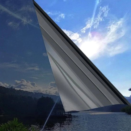 75 x 200 cm Foglia riflettente autoadesiva - Protezione UV - Protezione da sbuffi - Grigio - Per Casa, Bagno, Ufficio, Salotto Foglia riflettente