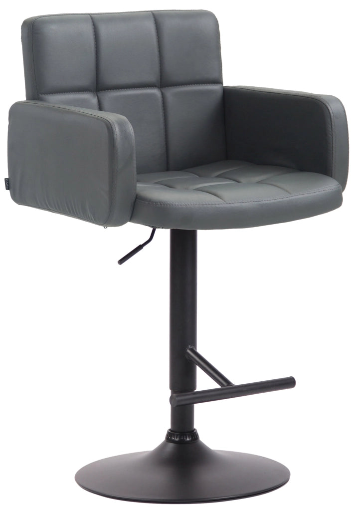 Sgabello Los Angeles in similpelle grigio,nero