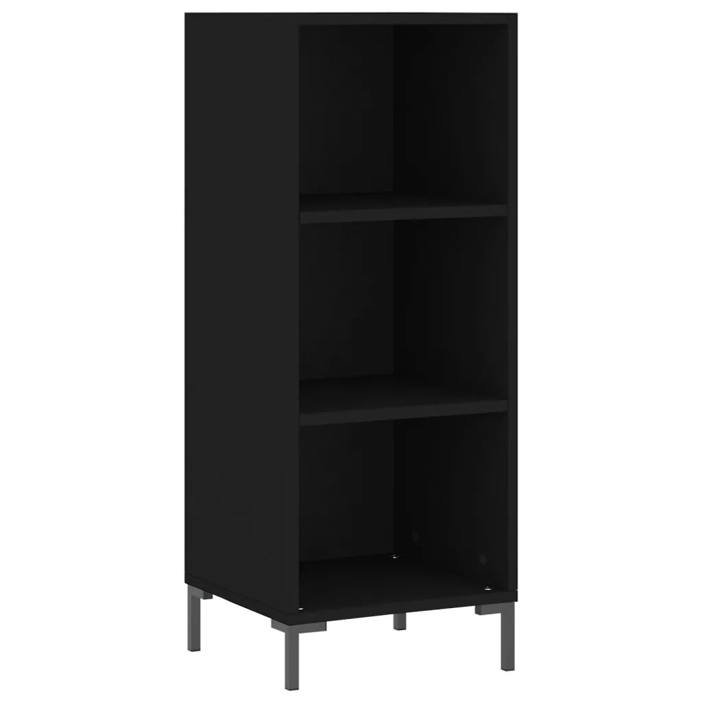 Credenza Nera 34,5x32,5x90 cm in Legno Multistrato 828733