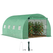 Serra tunnel da giardino ¨C zephmum ¨C 3x4x2 m verde acciaio galvanizzato PE