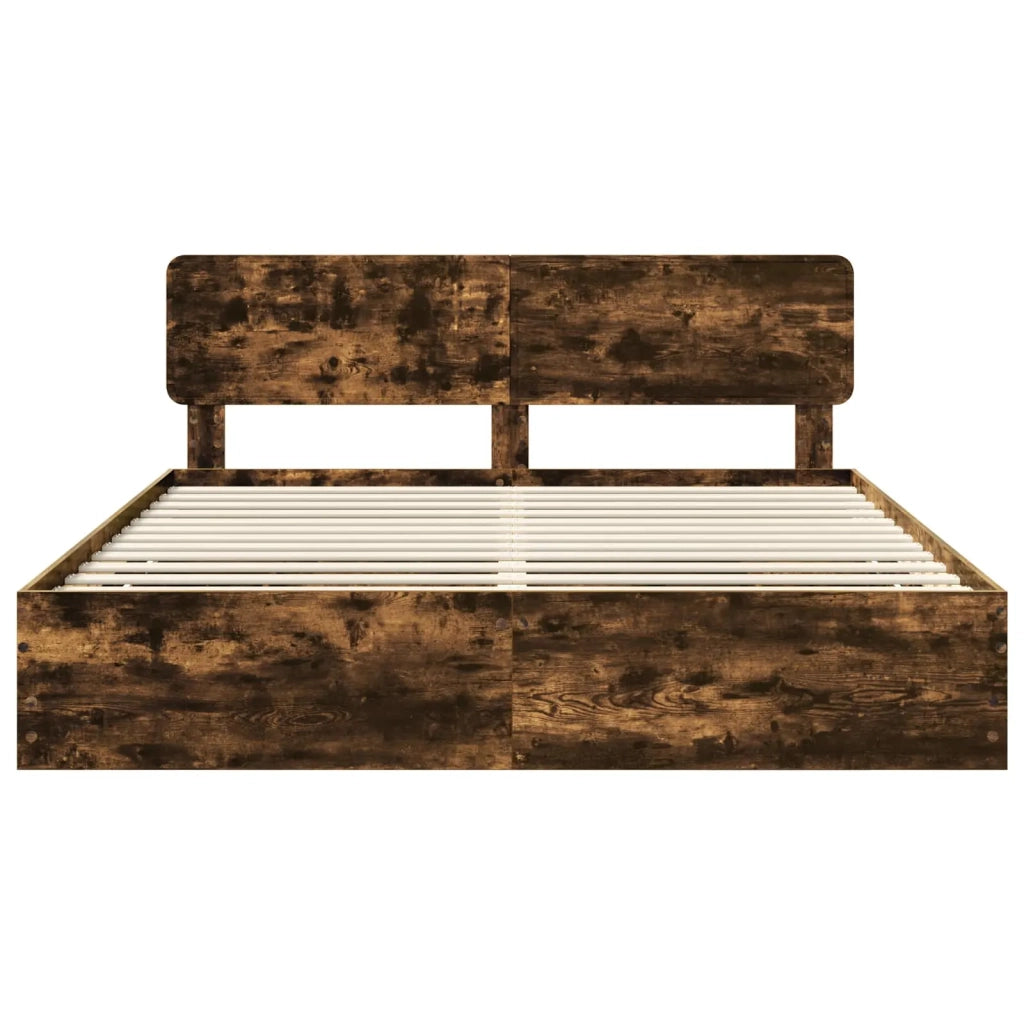 Struttura del letto Quercia Affumicata 200 x 200 cm 3412154