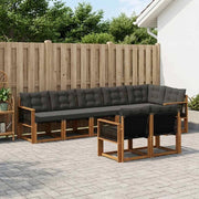 Set di divani da esterno 8 pz Naturale e Nero 3382032