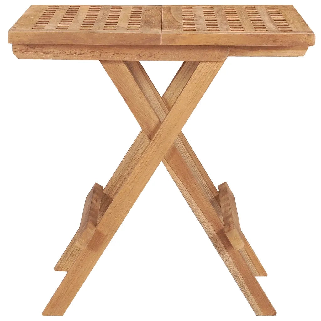 Tavolo da Giardino Pieghevole 50x50x50 cm in Massello di Teak cod mxl 34139