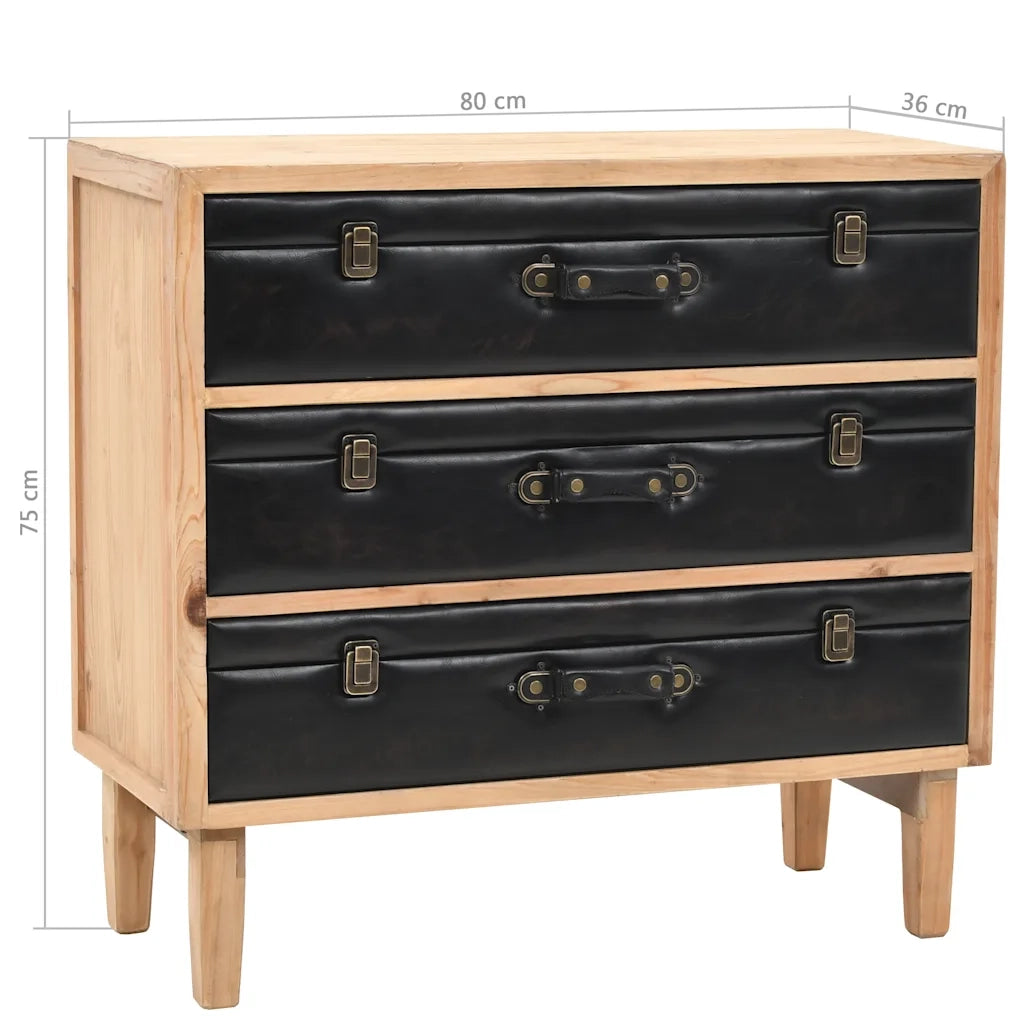 Cassettiera in Legno Massello di Abete 80x36x75 cm CFW9147645