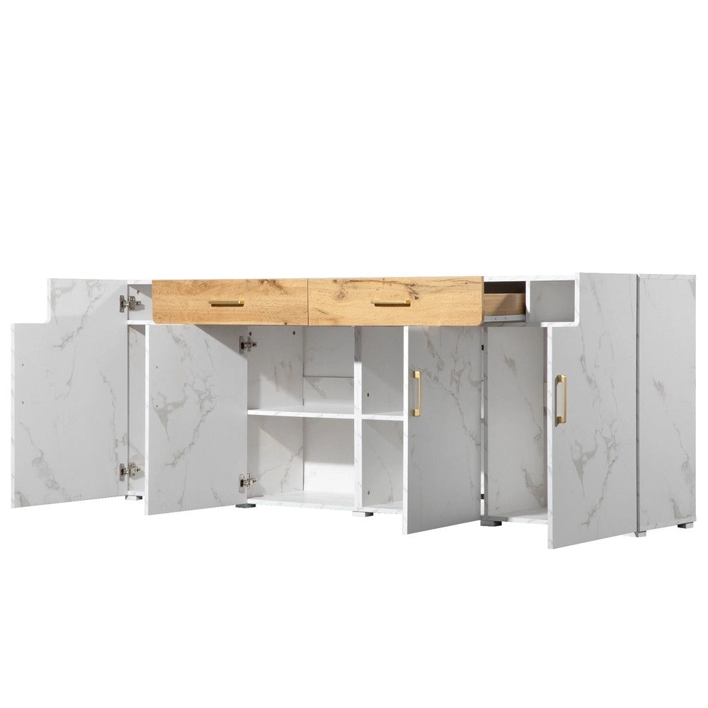 Credenza con 4 Ante e 2 Cassetti ¨C MINIMAL ¨C 208x39.5x80 cm