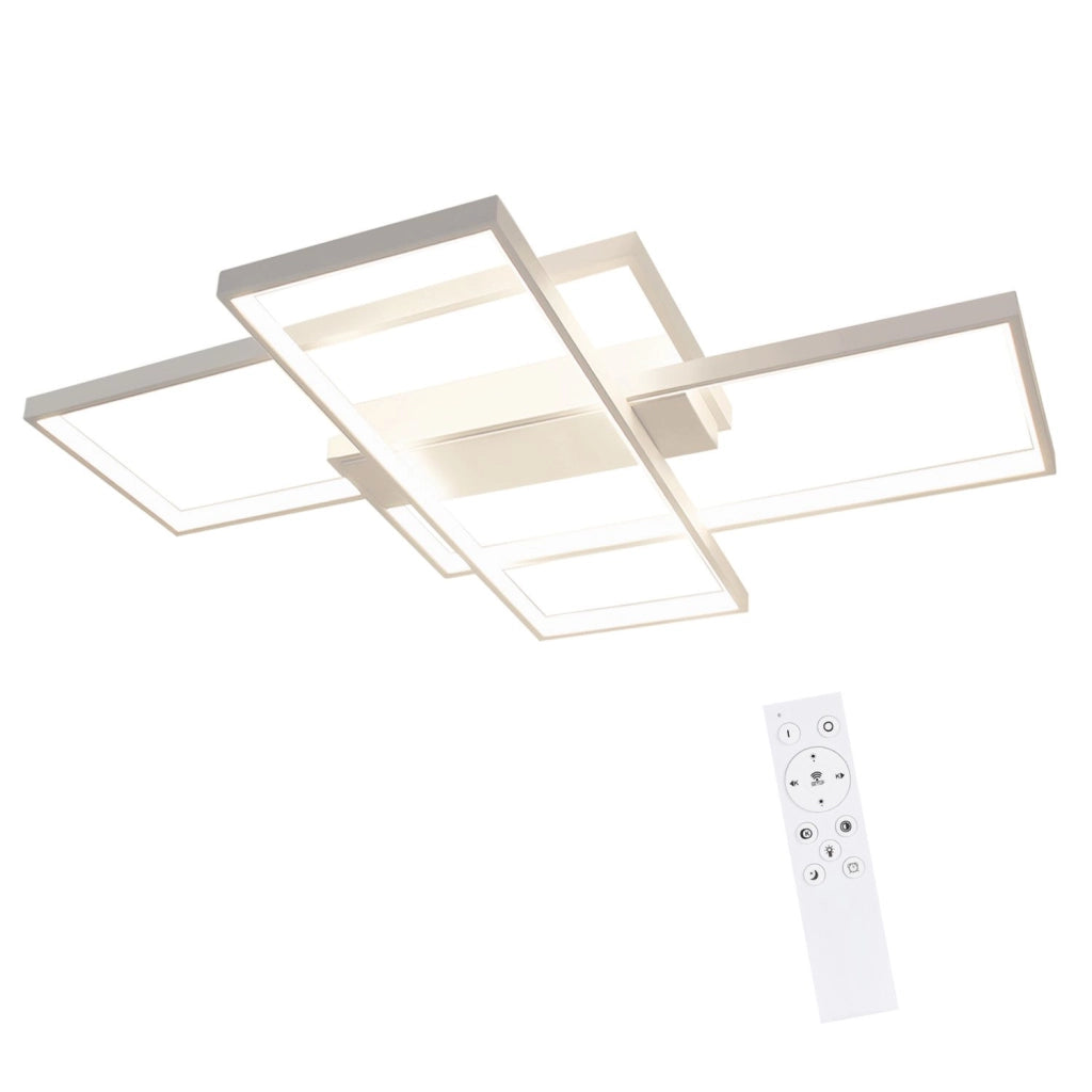 ZMH Lampada da soffitto LED moderna geometrica rettangolare 100cm per soggiorno camera