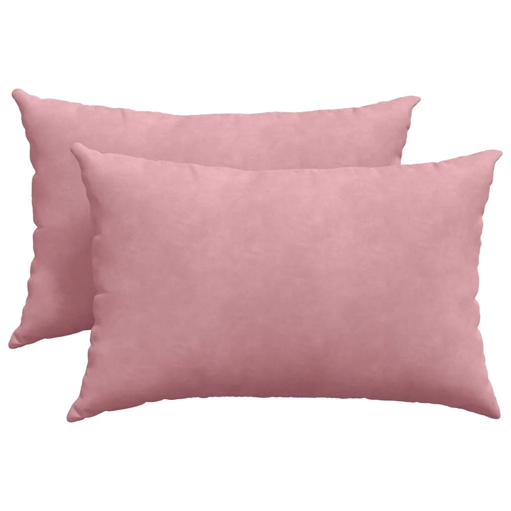 Cuscini da Divano 2 pcs Rosa 60 x 40 cm Tessuto in Cords