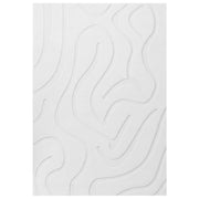 Tappeto da salotto rettangolare jacquard 160 x 230 cm a pelo corto bianco sporco Stile Moderno