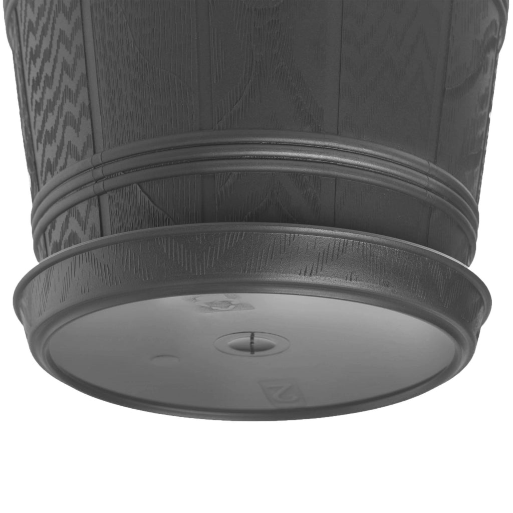 Vaso da fiori KADAX con supporto, coperchio rotondo, 34 cm, plastica, grafite