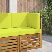 Cuscino per divano da esterno 3 pcs Verde Poliestere 900749