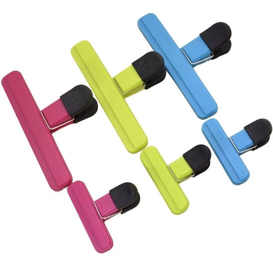 Clip per contenitore alimentare da 6 pezzi - Chiusura sicura - Antiscivolo - Resistente all'usura - Resistente al freddo - Conserva alimenti freschi