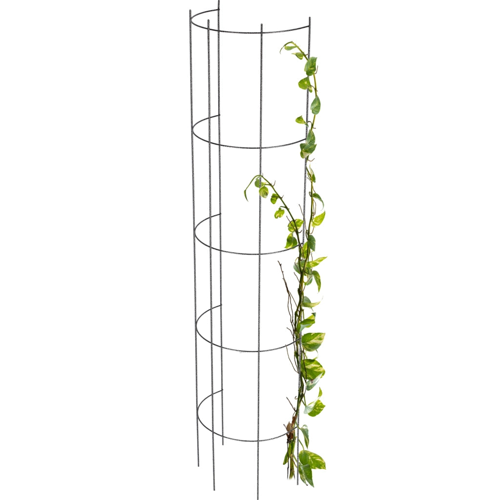 Pergola da giardino KADAX per fiori e rose, colonna di supporto in metallo lunga 120 cm