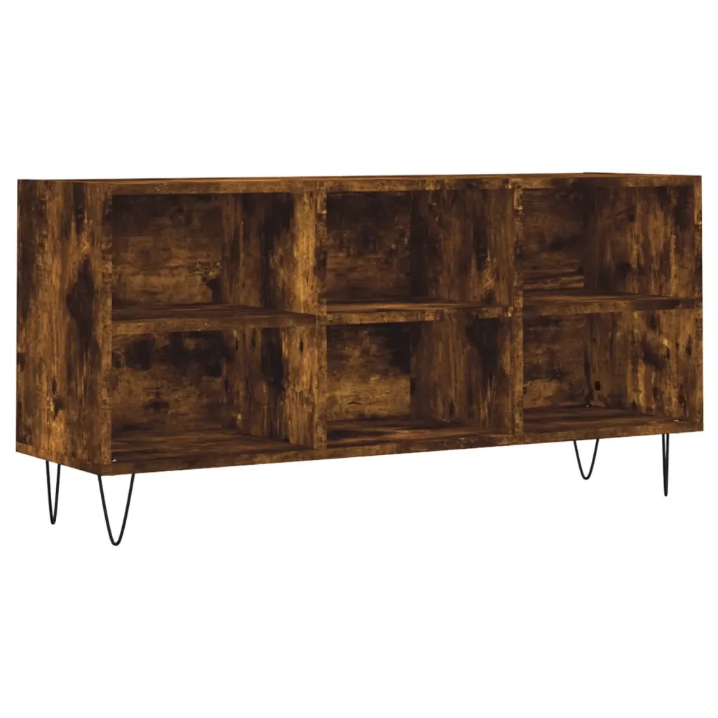 Mobile Porta TV Rovere Fumo 103,5x30x50 cm in Legno Multistrato 826993