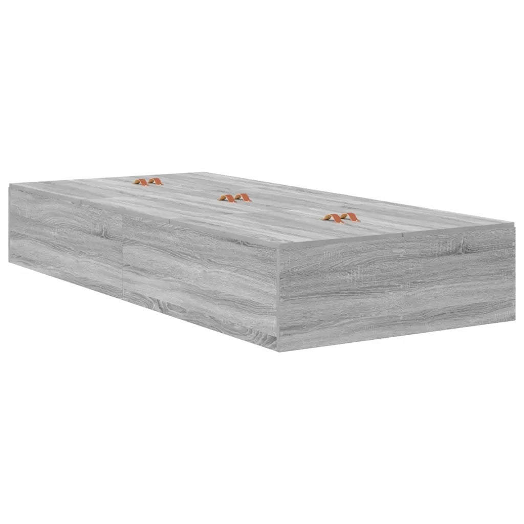Struttura letto con contenitore Grigio Sonoma 90 x 200 cm 3335346