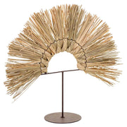 Figura decorativa in fibra naturale marrone 40x02x34,5h