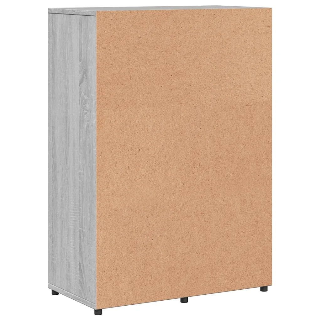 Credenze 2 pz Grigio Sonoma 60x31x84 cm in Legno Multistrato