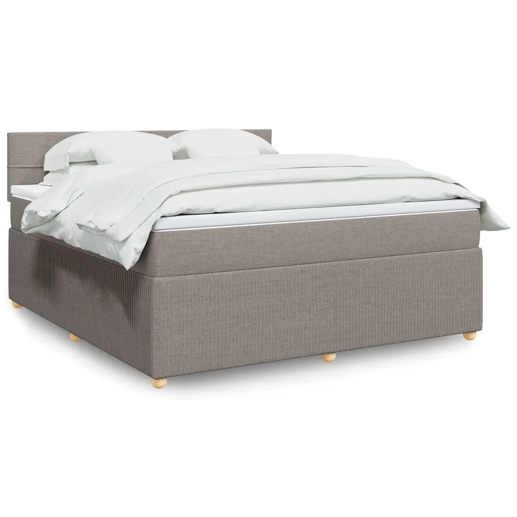 Giroletto a Molle con Materasso Tortora 180x200 cm in Tessuto 3289839