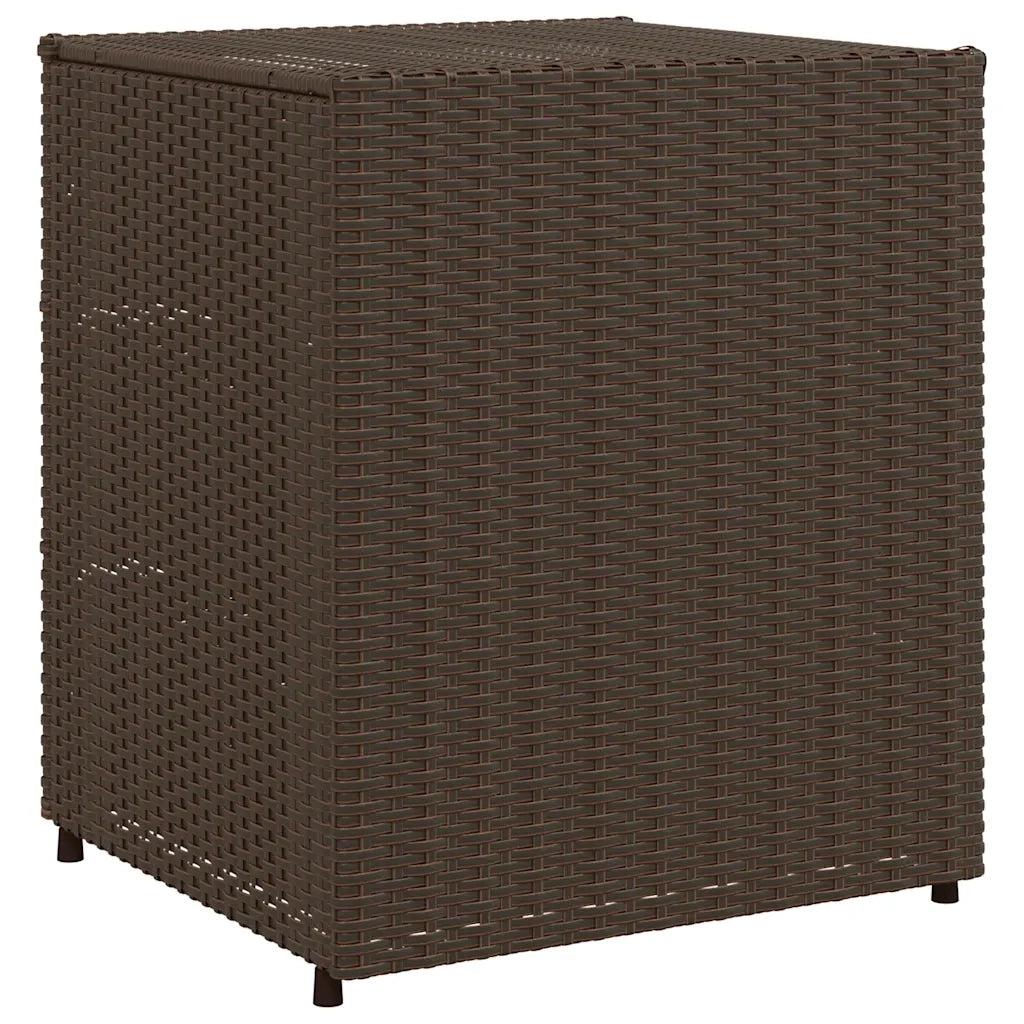 Armadietto Portaoggetti Giardino Marrone 55x59x69cm Polyrattan 365556