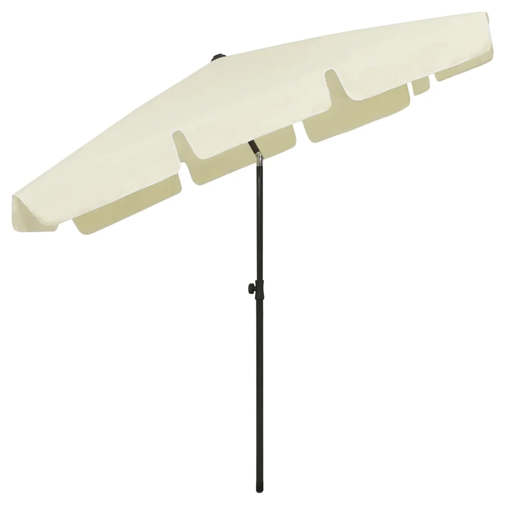 Ombrellone da Spiaggia Giallo Sabbia 200x125 cm 314727