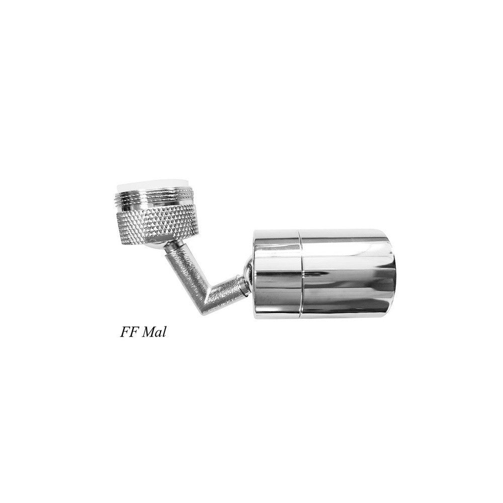 Trade Shop - Rubinetto Girevole 720° Filtro Aeratore Miscelatore Snodabile Acqua Cucina Bagno -
