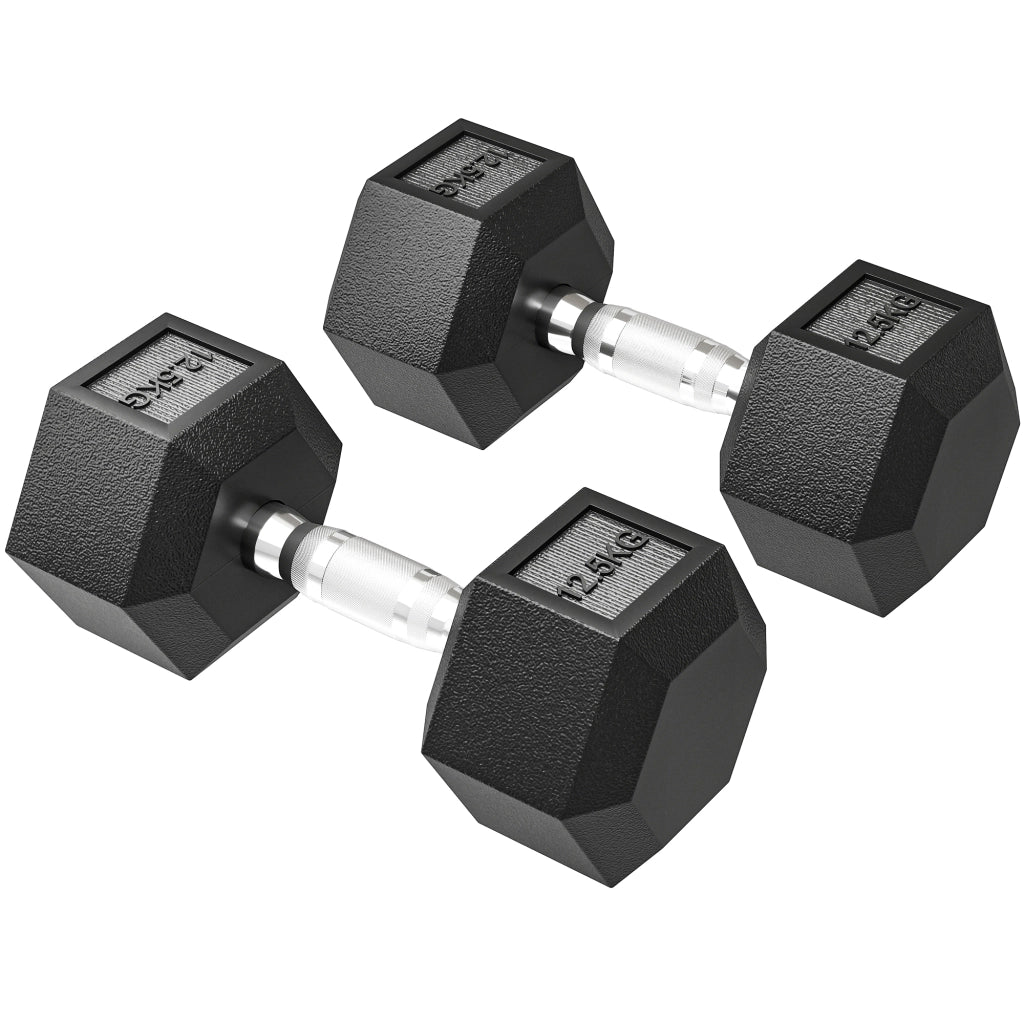 Mancuernas Esagonali in Ghisa ¨C zephmum ¨C Set da 2 x 12.5 kg