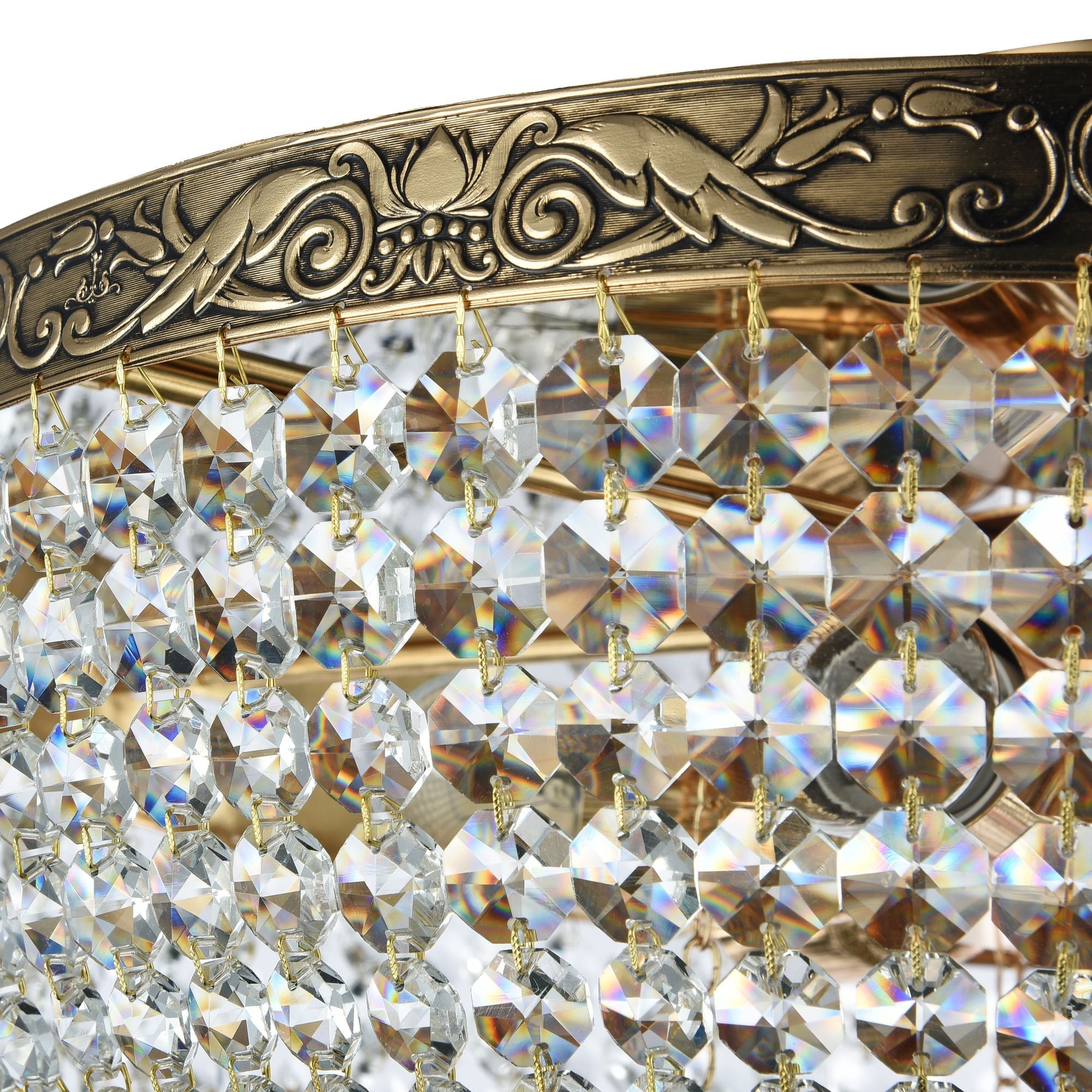 Lampadario Royal Classic in Metallo Palace Oro Antique