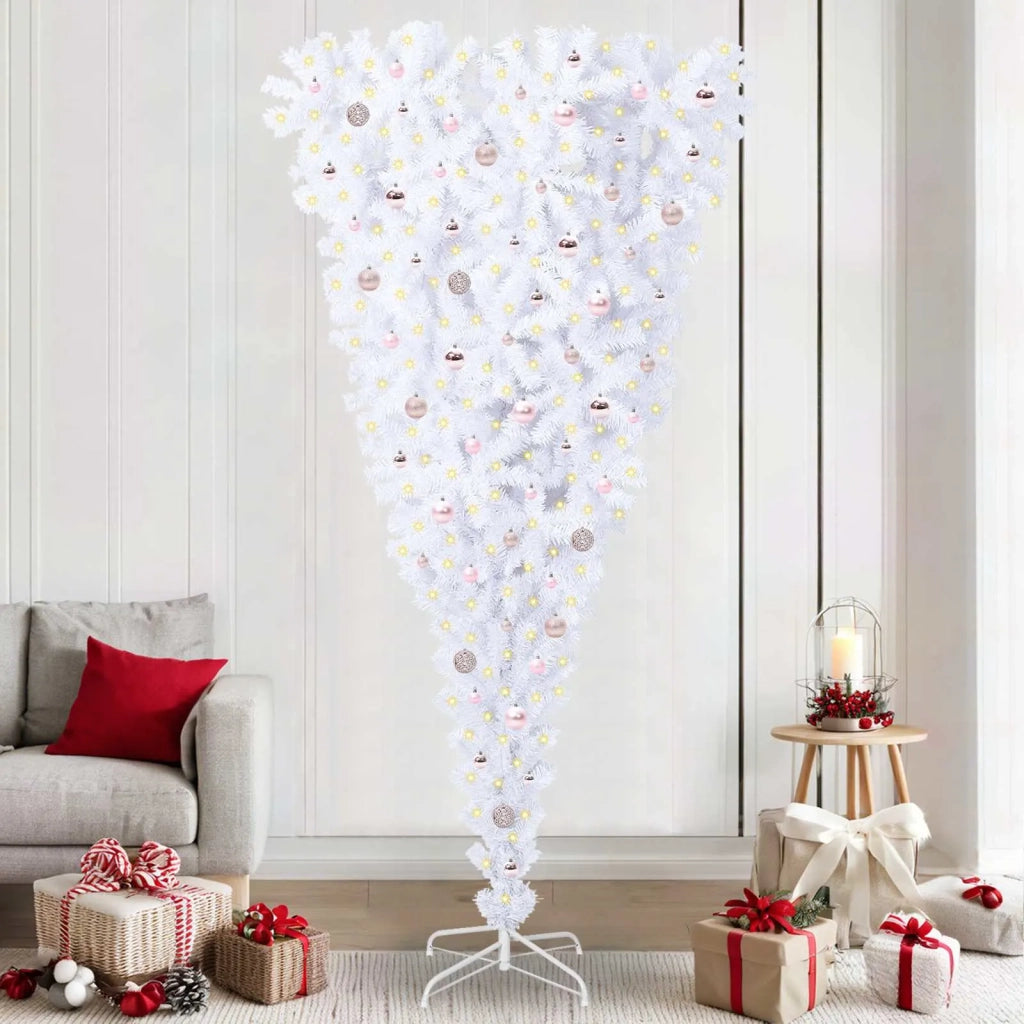 Albero di Natale artificiale Bianco 240 cm PVC e Acciaio 3426742