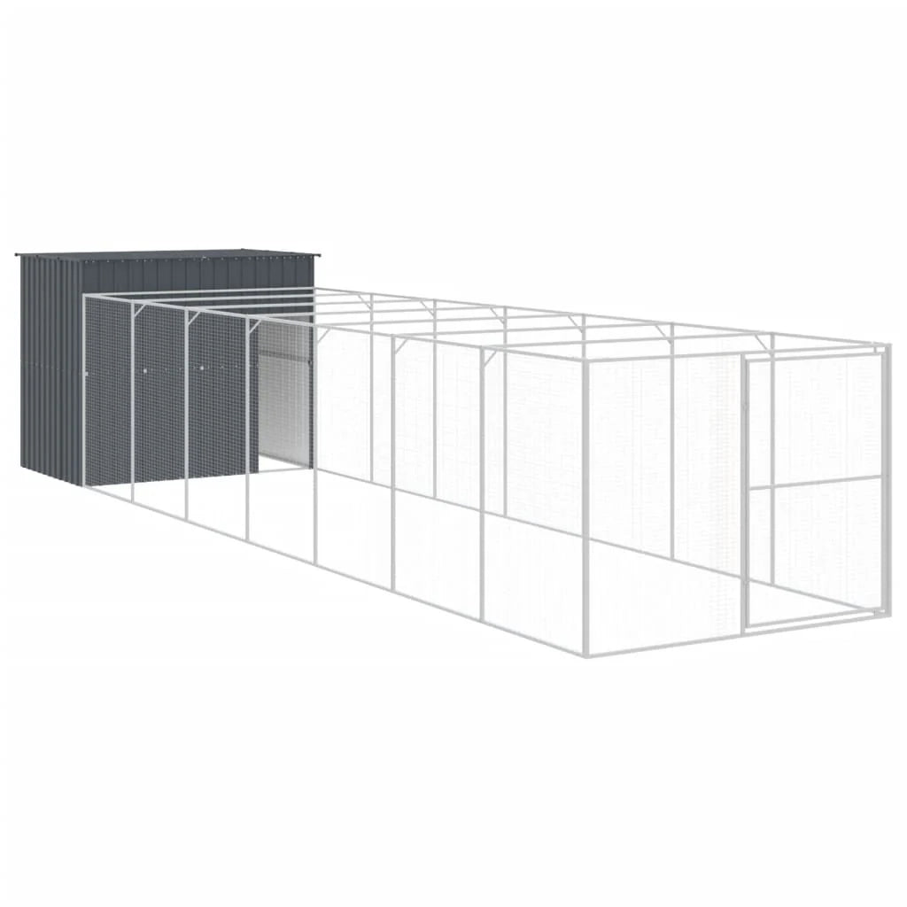 Cuccia per cani con recinto 214 x 865 x 181 cm antracite 02_0043487