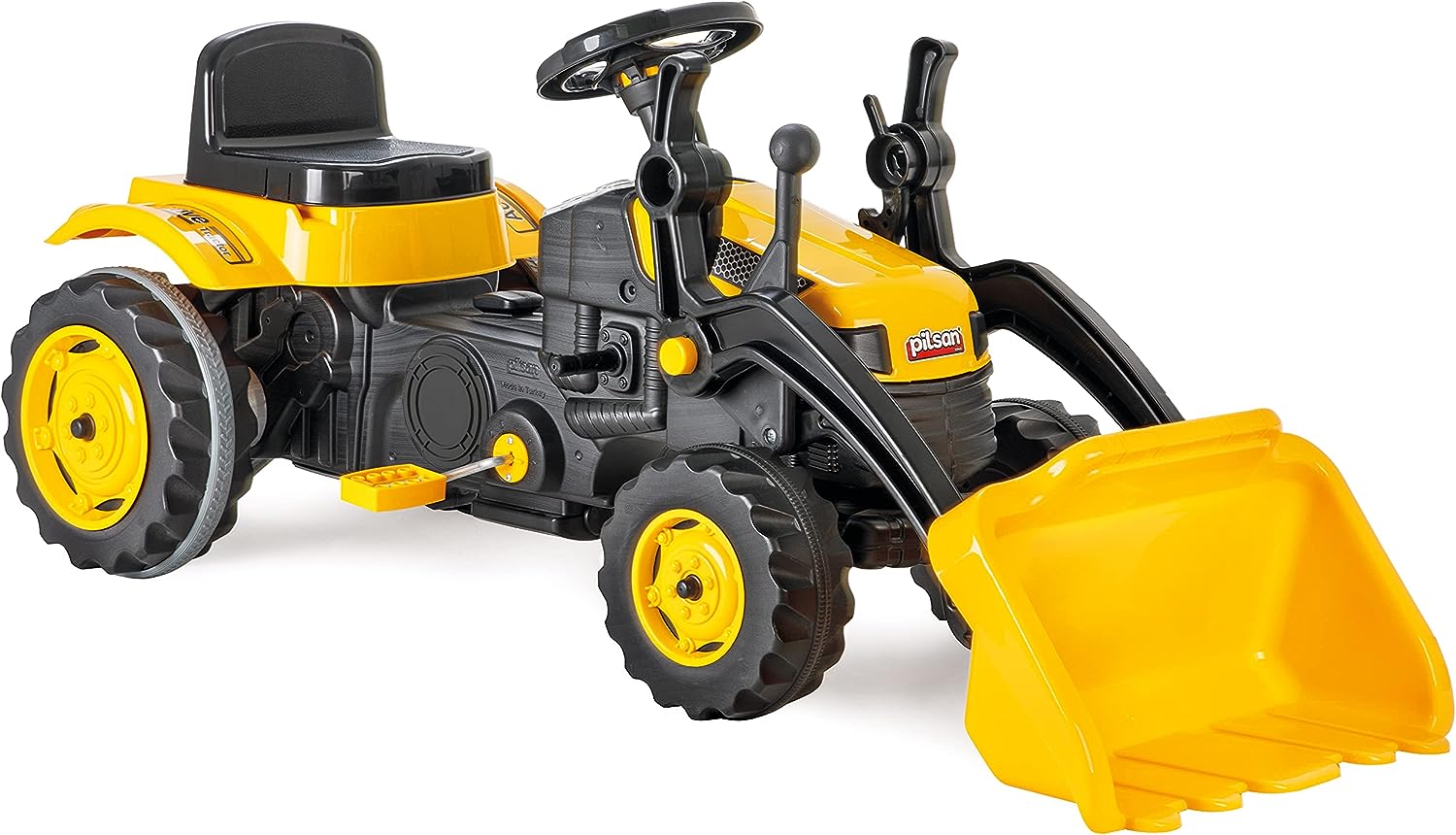 Trattore Ruspa a Pedali per Bambini 125x51x51 cm Giallo