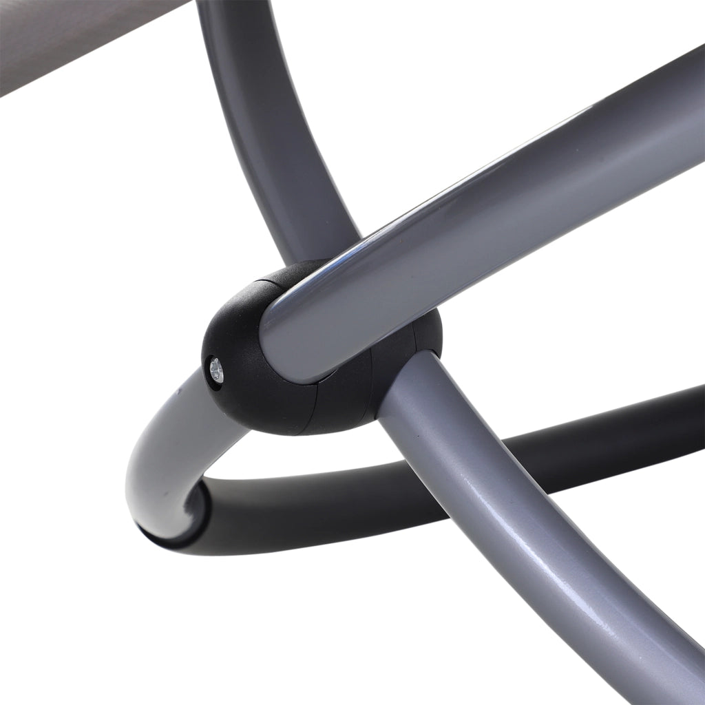 Easycomfort Sedia a Dondolo Design Moderno per Interni ed Esterni Texteline 154x80x84cm Grigio
