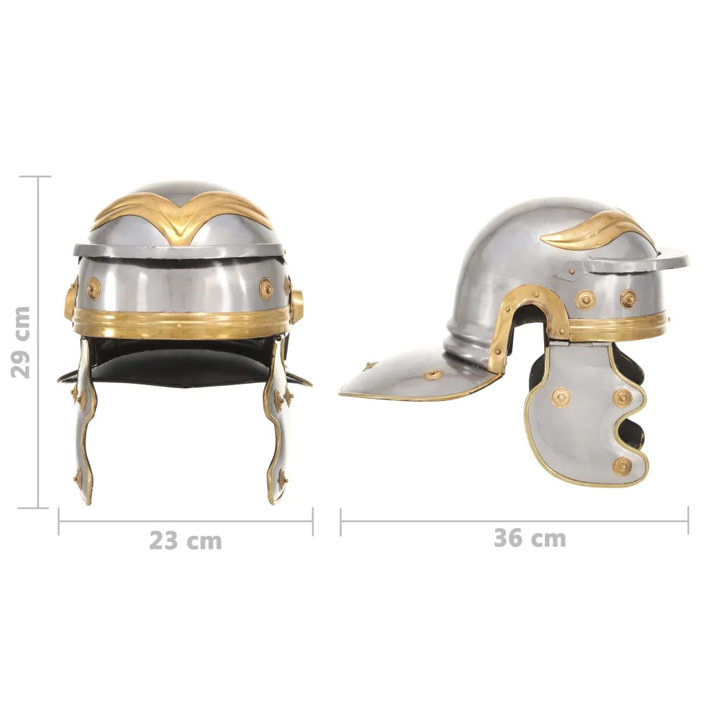 Elmo da Soldato Antico Romano per LARP in Acciaio Argento CFW3795833